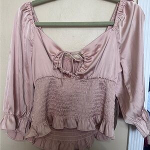 Pink Ruched Women's Top NWT Evolutionary X-large